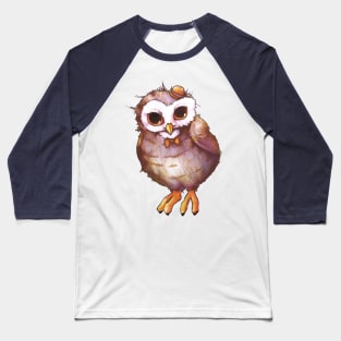 Hadrian, Gentleman Owl Baseball T-Shirt